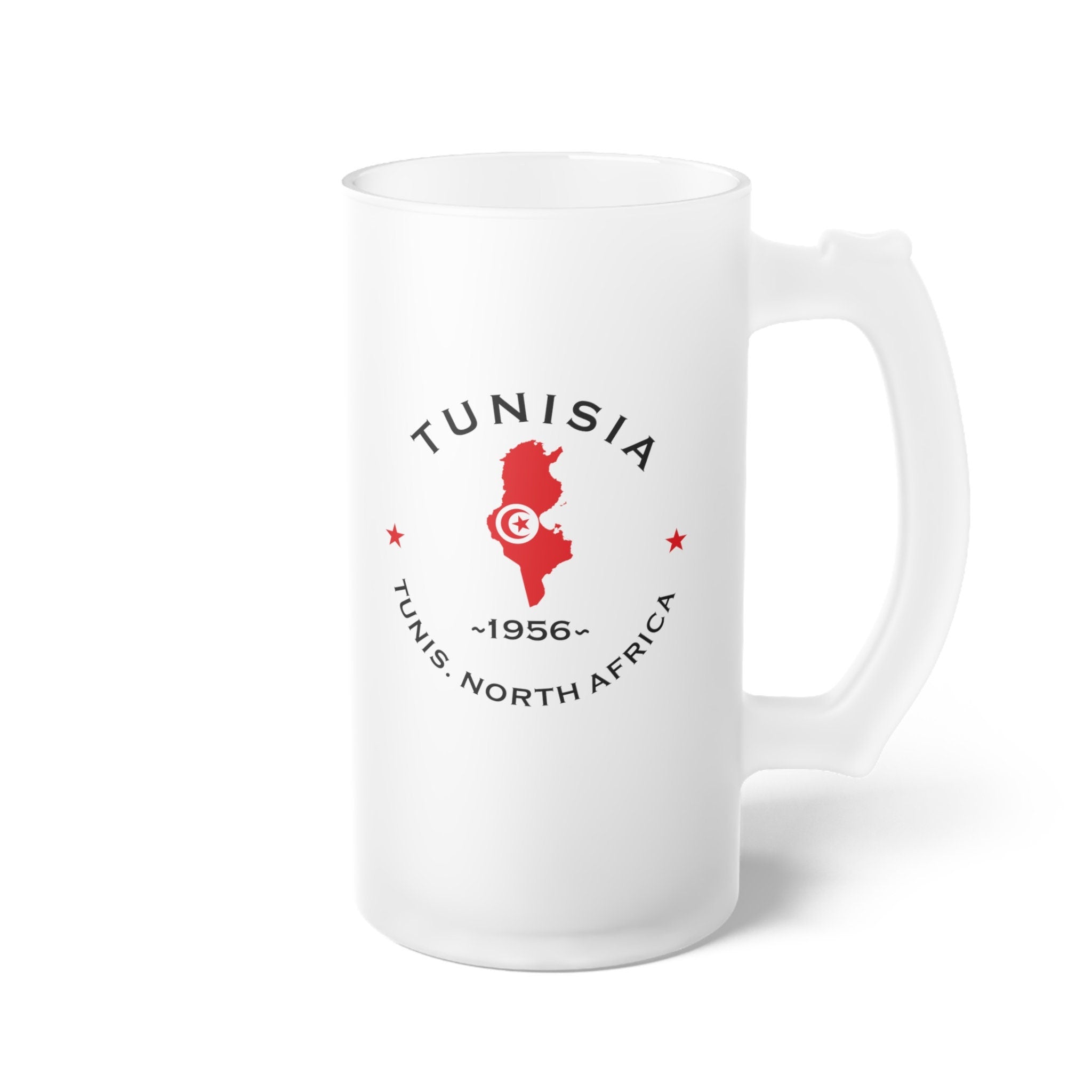 Tunisian Frosted Glass Beer Mug